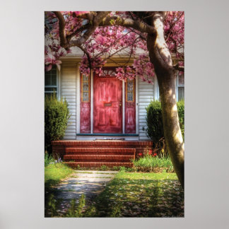 Door - Westfield, NJ - Pink Poster