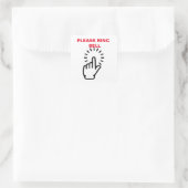 Doorbell-Aufkleber für Ihre spezielle Türklingel Quadratischer Aufkleber (Tasche)