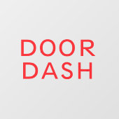 Doordash Delivery Driver Car Window Decal Fensteraufkleber (Blatt)