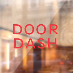 Doordash Delivery Driver Car Window Decal Fensteraufkleber