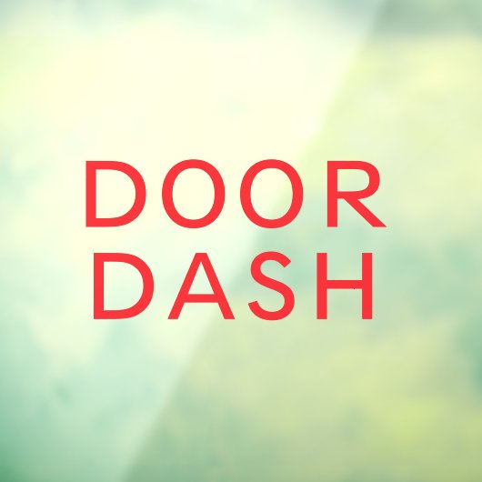 Doordash Delivery Driver Car Window Decal Fensteraufkleber (Blatt 3)