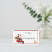 Doordash Delivery Driver Vielen Dank Visitenkarte (Stehend Vorderseite)