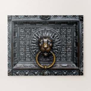 Doorknocker Löwe - Schwarz / Gold Puzzle