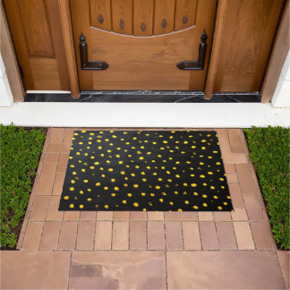Doormat - Black And Yellow Paint Halloween Pattern Fußmatte