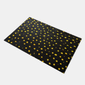 Doormat - Black And Yellow Paint Halloween Pattern Fußmatte (Schrägansicht)