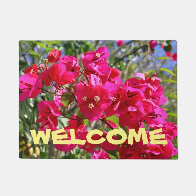 Doormat Bougainvillea Tropische Blume Fußmatte (Vorderseite)