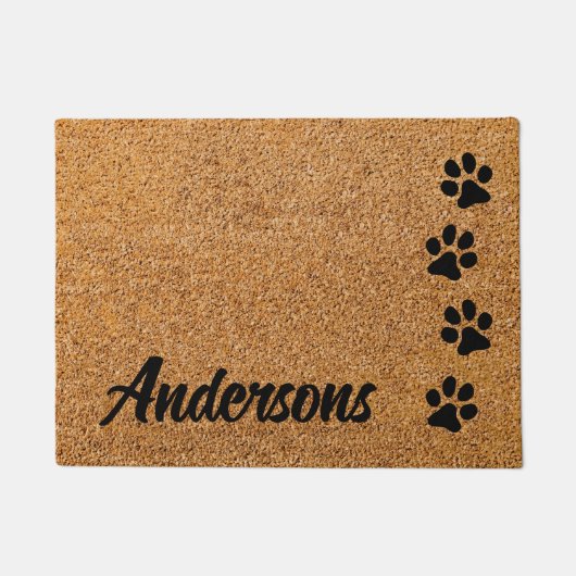 Doormat drucken - Personalisiert Doormat - Dog Paw Fußmatte (Vorderseite)