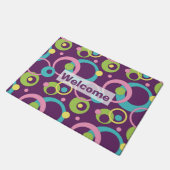 Doormat für Funky Lila Circles Fußmatte (Schrägansicht)