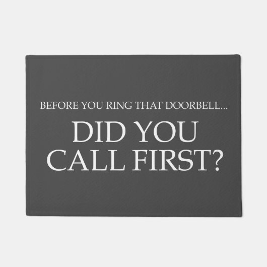 DOORMAT - HABEN SIE ERSTMALS ANRUFEN FUßMATTE (Vorderseite)