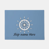 Doormat - Helm mit Schiffsname Fußmatte (Vorderseite)