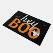 Doormat - hey BOO Ghost / Fledermäuse Black Fußmatte (Schrägansicht)