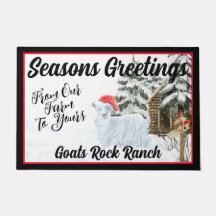 Doormat - Hübsche Silberziege - Weihnachten