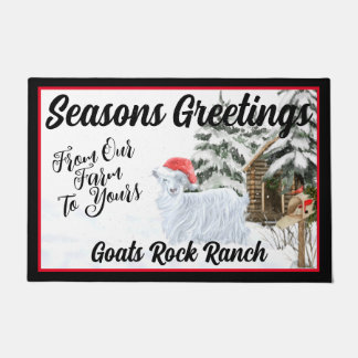 Doormat - Hübsche Silberziege - Weihnachten Fußmatte