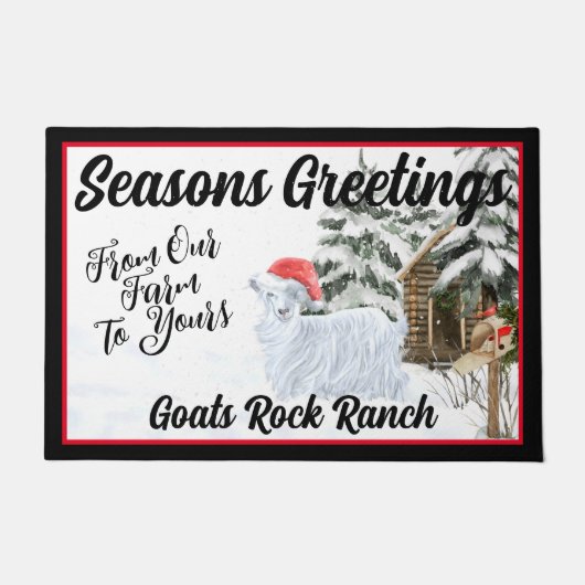 Doormat - Hübsche Silberziege - Weihnachten Fußmatte (Vorderseite)