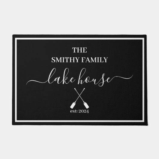 Doormat - Lake House Black Fußmatte (Vorderseite)