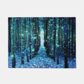 Doormat: Magischer Wald Türkis Aquamarin Fußmatte (Vorderseite)