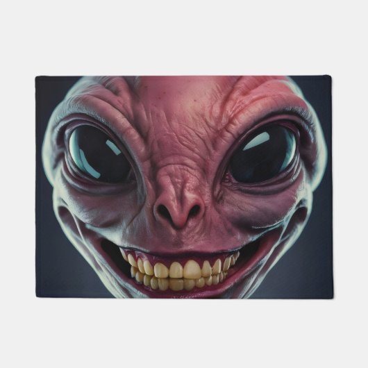 Doormat mit einem Alien-Motiv. Fußmatte (Vorderseite)
