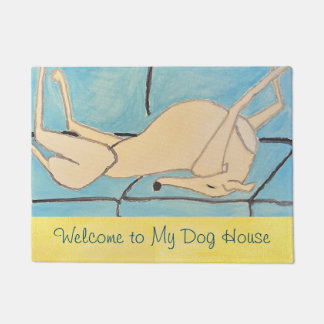 Doormat mit einem Greyhound Fußmatte