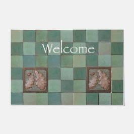 Doormat mit Kunsthandwerker aus Eichenblättern Fußmatte