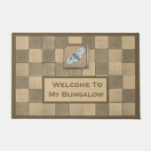 Doormat mit Ocher und beigefarbener Fliese Fußmatte (Vorderseite)