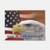 Doormat Politischer Gott segne wählen Republikaner Fußmatte (Vorderseite)