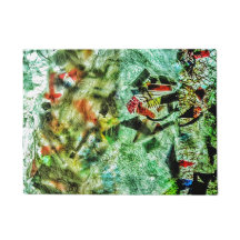 Doormat weiß abstrakt gerecycelt Plastikmotiv