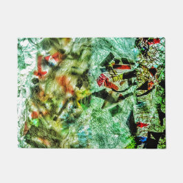 Doormat weiß abstrakt gerecycelt Plastikmotiv Fußmatte