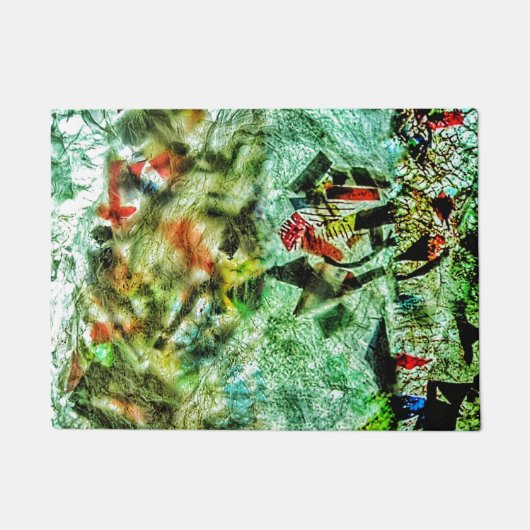 Doormat weiß abstrakt gerecycelt Plastikmotiv Fußmatte (Vorderseite)