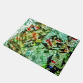 Doormat weiß abstrakt gerecycelt Plastikmotiv Fußmatte (Schrägansicht)