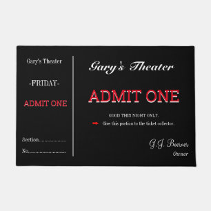 Doormat Zuhause Movie Theater TV Zimmer Ticket Rug Fußmatte