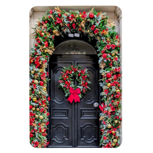 Doors of London: A Festive Christmas Magnet (Vertikal)