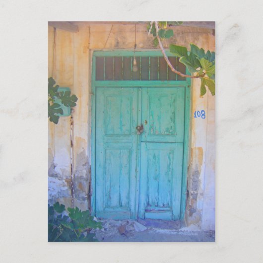 Doorway in Rhodos, Griechenland Postkarte (Vorderseite)