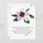 Doorway Rumi Watercolor Postcard Postkarte (Vorne/Hinten)