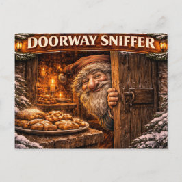 Doorway Sniffer Icelandic Yule Lad Feiertagspostkarte