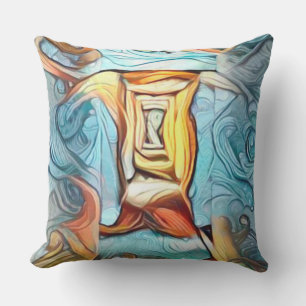 Doorway to beyond, abstract expression dreamscape kissen für draußen