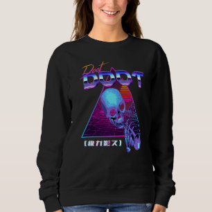 Doot Doot Herr Skeltal Synthwave Retro Meme Street Sweatshirt