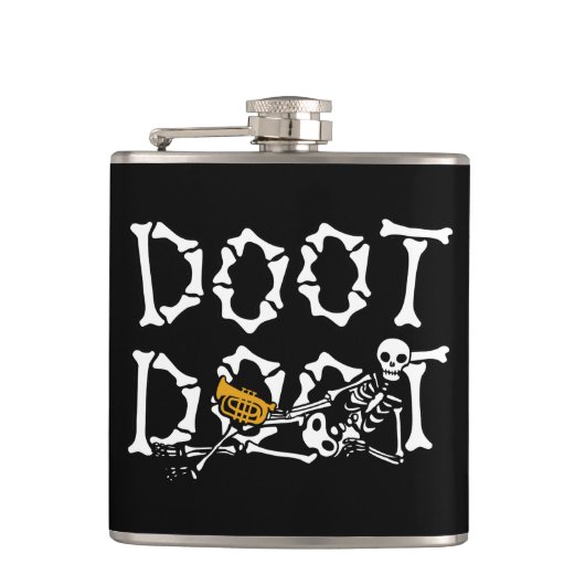 Doot Doot Skeleton Flachmann (Vorderseite)