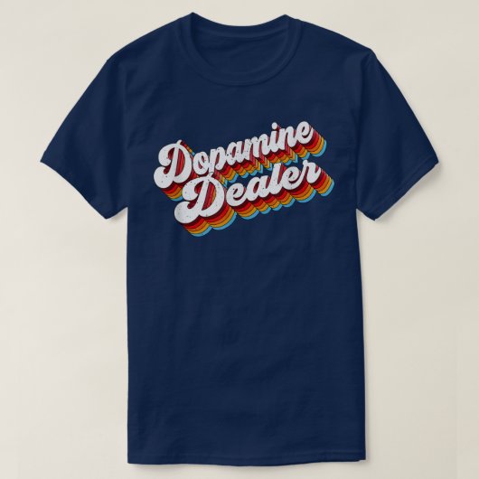Dopamin Dealer Job-Bewertung Retro T-Shirt (Design vorne)