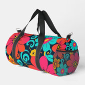 Dopamin Decor-Bright Retro Blume- Duffle Bag (Rechte Ecke)