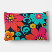 Dopamin Decor-Bright Retro Blume- Zubehörtasche (Rückseite)