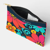 Dopamin Decor-Bright Retro Blume- Zubehörtasche (Offen)