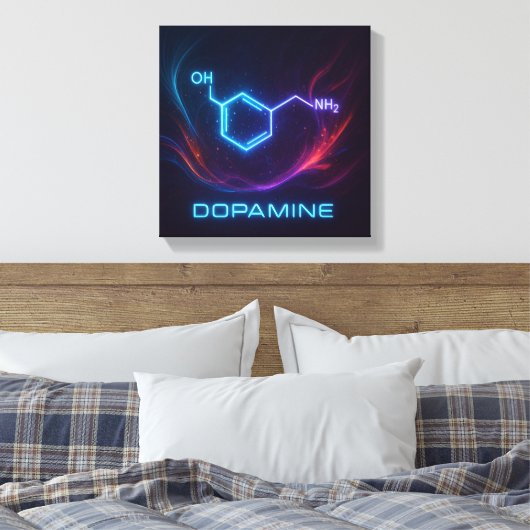 Dopamin Energy Flow - Abstrakter molekularer Nebel Leinwanddruck (Insitu (Schlafzimmer))