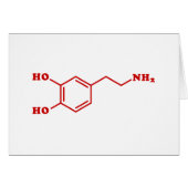 Dopamin Molecular Chemical Formula Greeting Card (Vorderseite (Horizontal))