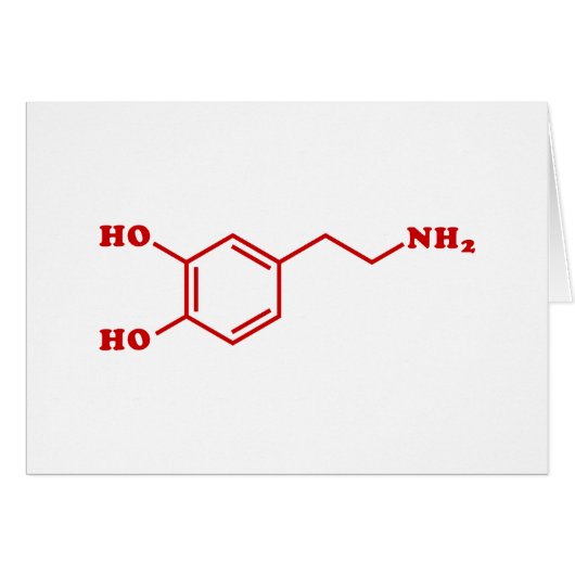 Dopamin Molecular Chemical Formula Greeting Card (Vorderseite (Horizontal))
