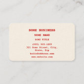 Dopamin-molekulare chemische Formel Visitenkarte (Rückseite)