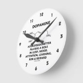 Dopamin-Neurotransmitter (chemisches Molekül) Roun Runde Wanduhr (Winkel)