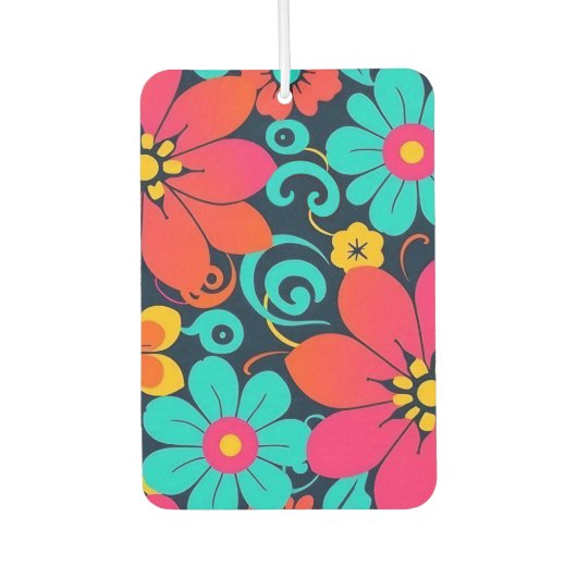 Dopamindekor - Bright Funky Blume-Retro Autolufterfrischer (Vorderseite)