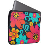Dopamindekor - Bright Funky Blume-Retro Laptopschutzhülle (Vorne Rechts)