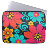 Dopamindekor - Bright Funky Blume-Retro Laptopschutzhülle (Vorderseite)