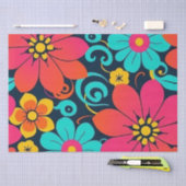 Dopamindekor - Bright Funky Blume-Retro Seidenpapier (Handwerk)